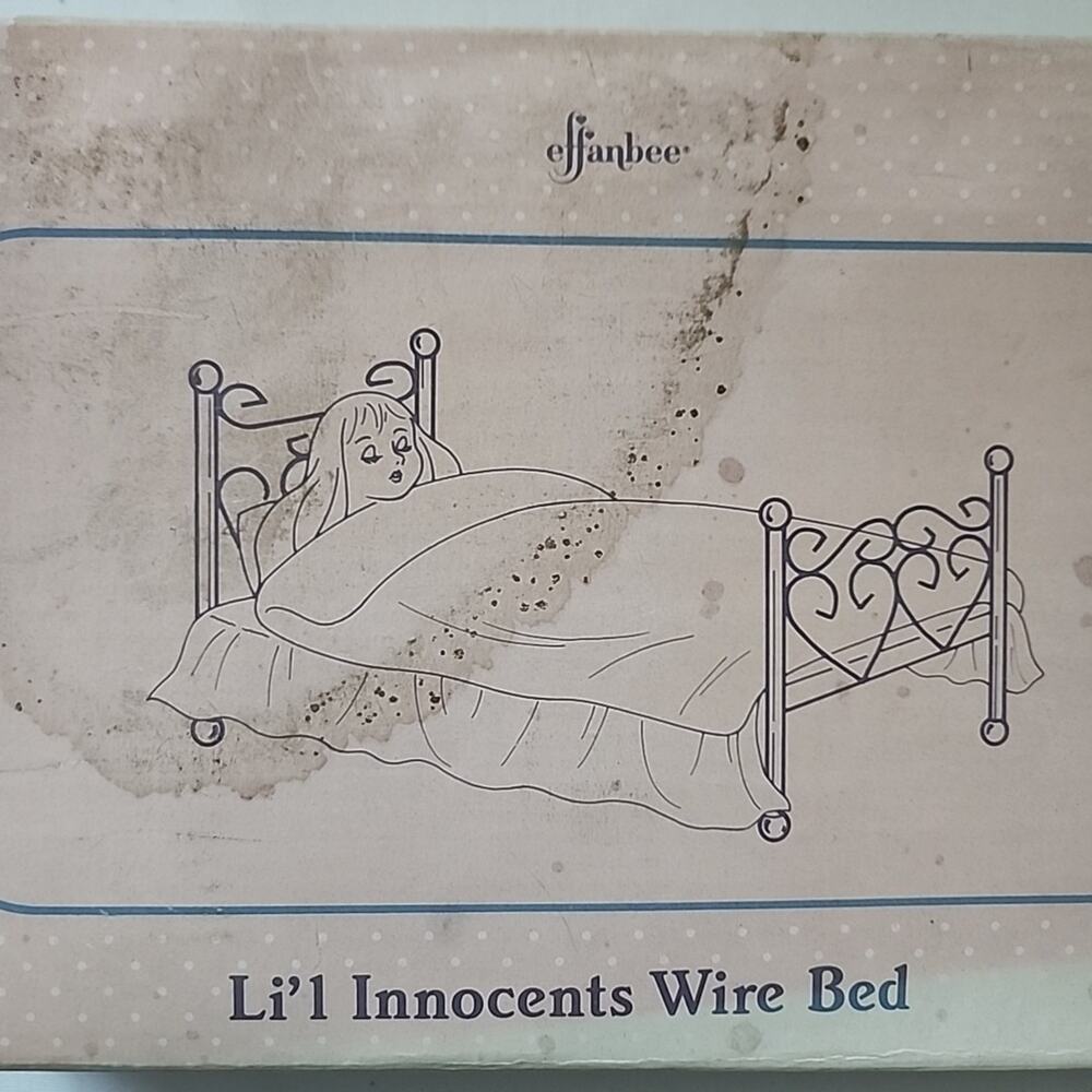 Effanbee Li'l Innocents Wire Bed Doll Rare Display Miniature 10in Furniture F&B